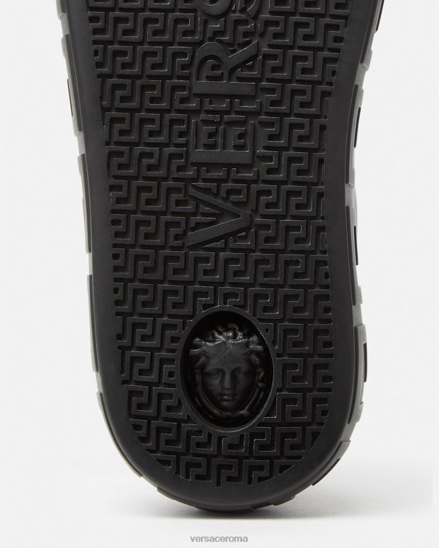 esso Versace uomini scarpe da ginnastica greca con borchie nero JT08Z1555 scarpa