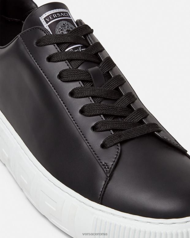 esso Versace uomini scarpe da ginnastica greca nero JT08Z1547 scarpa