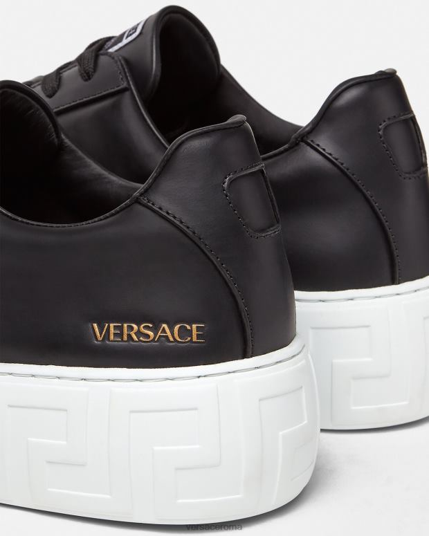 esso Versace uomini scarpe da ginnastica greca nero JT08Z1547 scarpa