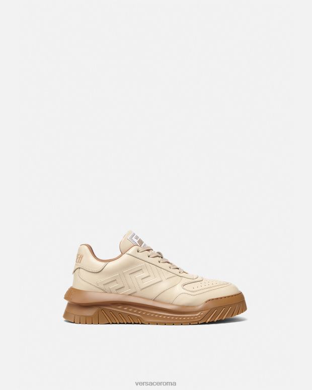 esso Versace uomini scarpe da ginnastica greca odissea beige JT08Z1536 scarpa
