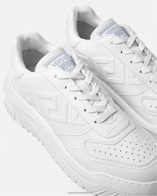 esso Versace uomini scarpe da ginnastica greca odissea bianco JT08Z1518 scarpa