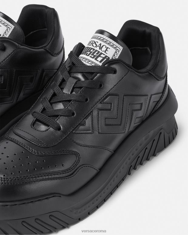 esso Versace uomini scarpe da ginnastica greca odissea nero JT08Z1517 scarpa
