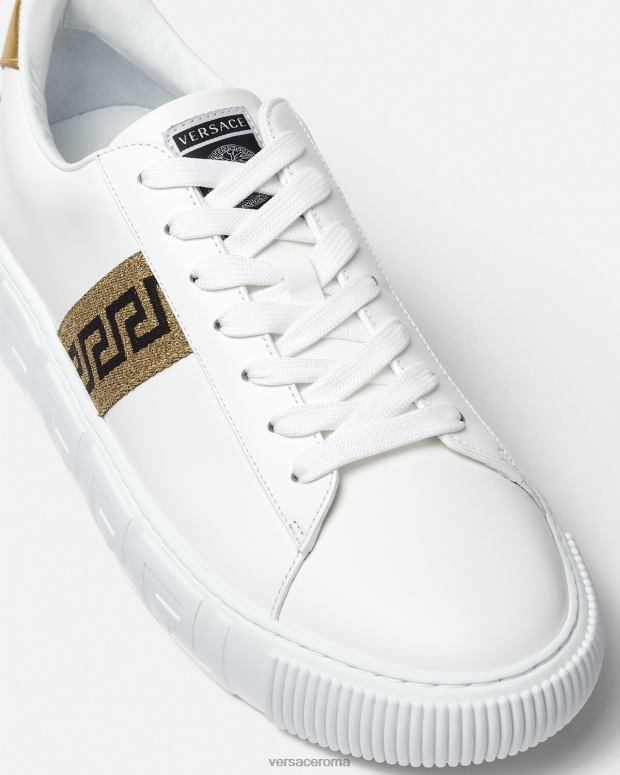 esso Versace uomini scarpe da ginnastica greca oro bianco JT08Z1552 scarpa