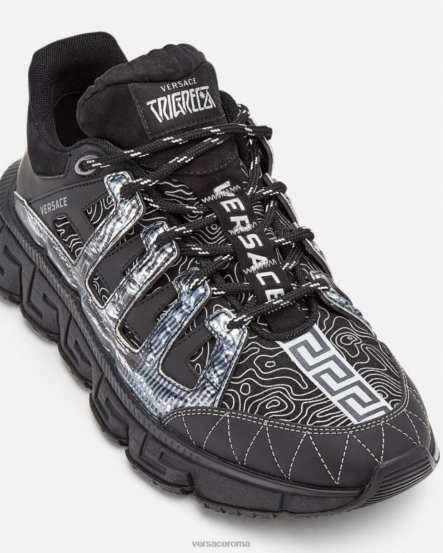 esso Versace uomini scarpe da ginnastica trigreca nero JT08Z1529 scarpa