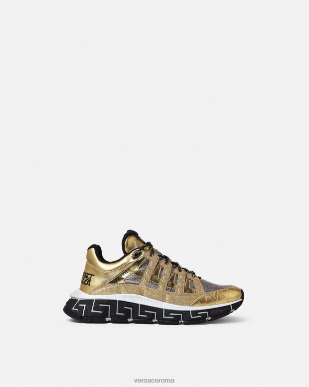 esso Versace uomini scarpe da ginnastica trigreca oro JT08Z1531 scarpa
