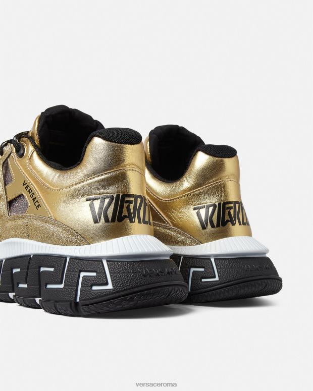 esso Versace uomini scarpe da ginnastica trigreca oro JT08Z1531 scarpa