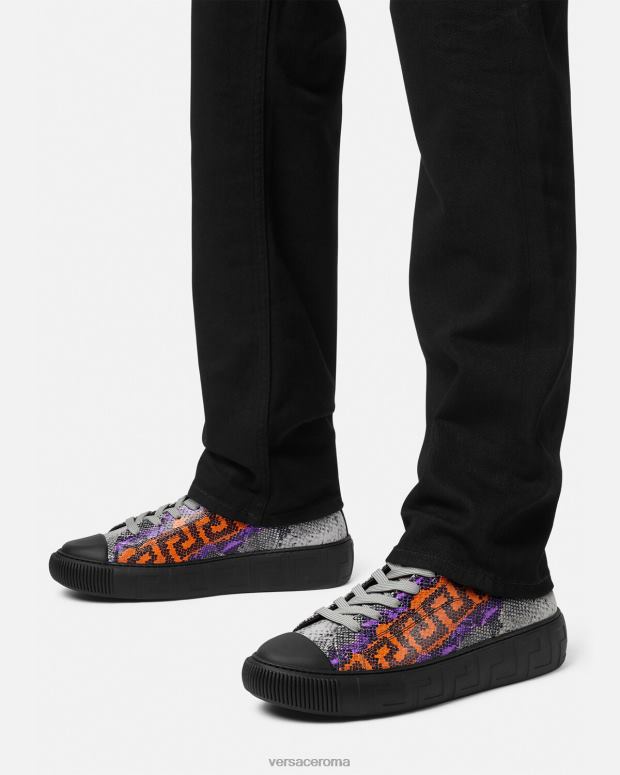 esso Versace uomini sneakers stampa pitone greca un colore JT08Z1554 scarpa
