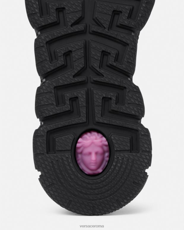 esso Versace uomini sneakers trigreca borchiate nero JT08Z1544 scarpa