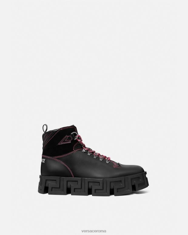 esso Versace uomini scarponi da trekking labirinto greca nero JT08Z1581 scarpa