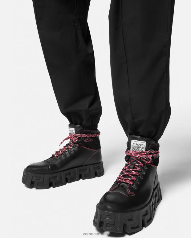 esso Versace uomini scarponi da trekking labirinto greca nero JT08Z1581 scarpa
