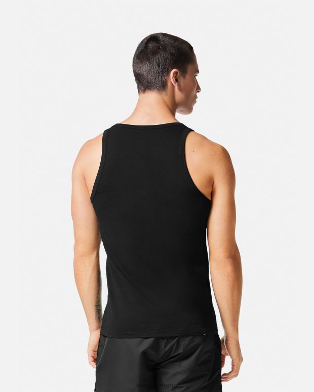 esso Versace uomini canottiera senza maniche con medusa nero JT08Z1734 biancheria intima e costumi da bagno