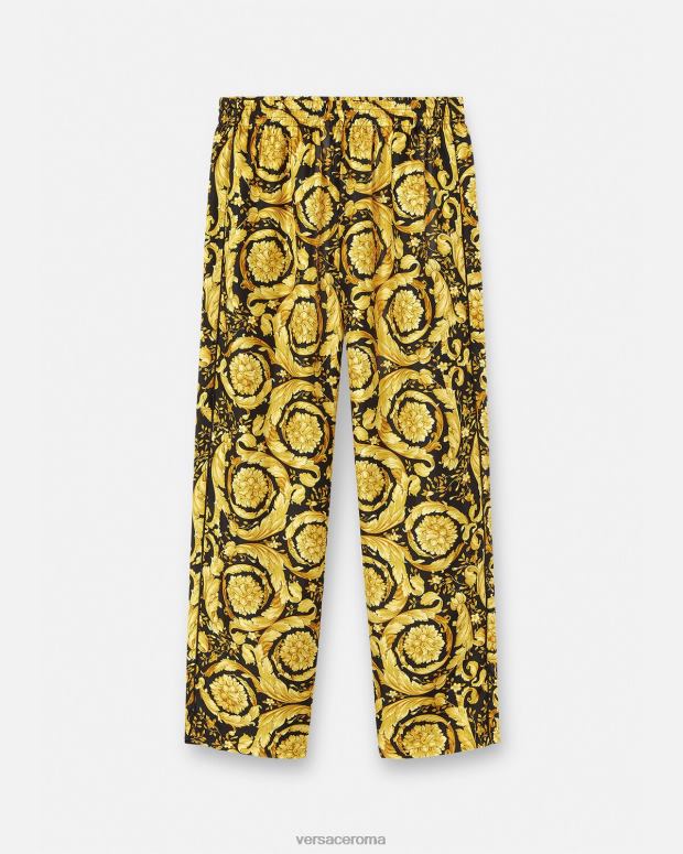 esso Versace uomini pantaloni del pigiama in seta stampa barocca stampa JT08Z1736 biancheria intima e costumi da bagno