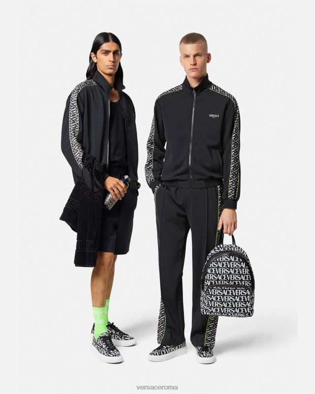 esso Versace uomini giacca sportiva da palestra in nylon la greca stampa JT08Z1458 vestiario
