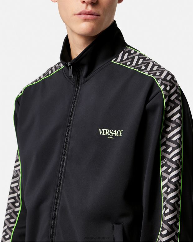 esso Versace uomini giacca sportiva da palestra in nylon la greca stampa JT08Z1458 vestiario
