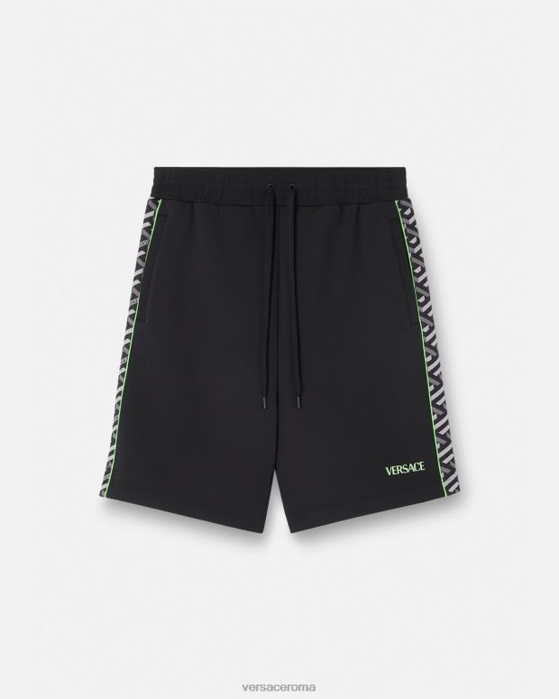 esso Versace uomini pantaloncini da ginnastica in nylon la greca stampa JT08Z1459 vestiario