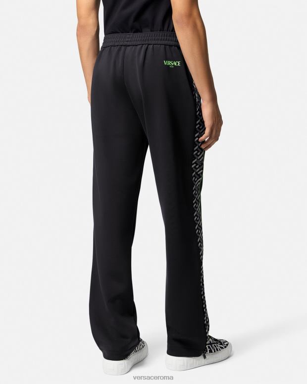 esso Versace uomini pantaloni da ginnastica in nylon la greca stampa JT08Z1457 vestiario