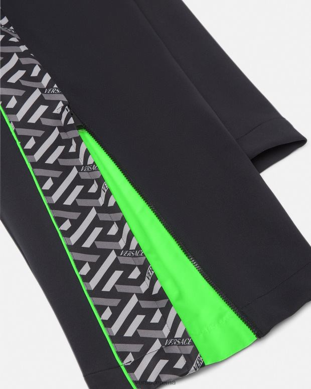 esso Versace uomini pantaloni da ginnastica in nylon la greca stampa JT08Z1457 vestiario