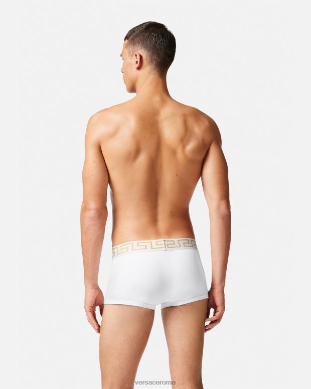 esso Versace uomini Bauli con bordo Greca, confezione da 2 nero bianco JT08Z1752 biancheria intima e costumi da bagno