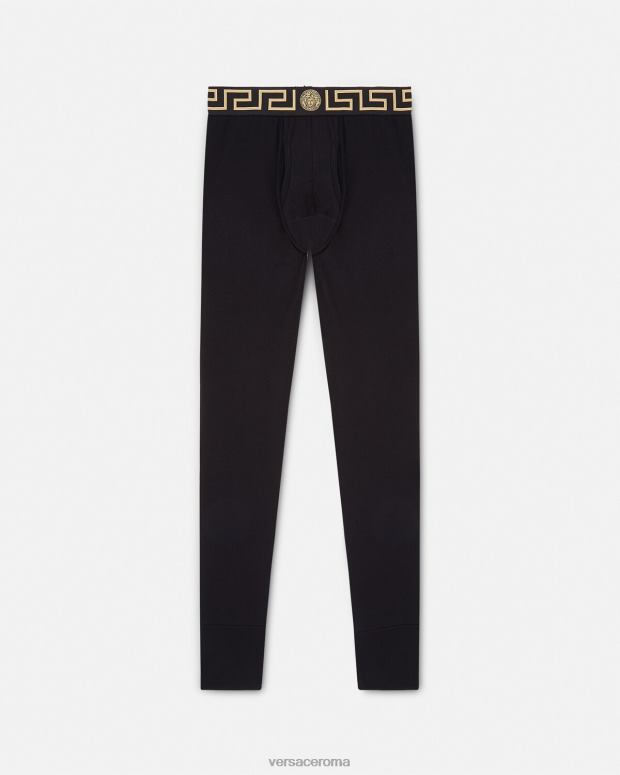 esso Versace uomini Intimo lungo bordo grecata nero JT08Z1760 biancheria intima e costumi da bagno
