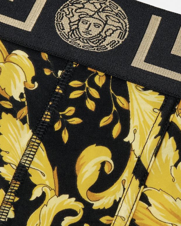 esso Versace uomini lunghi tronchi barocchi nero JT08Z1748 biancheria intima e costumi da bagno