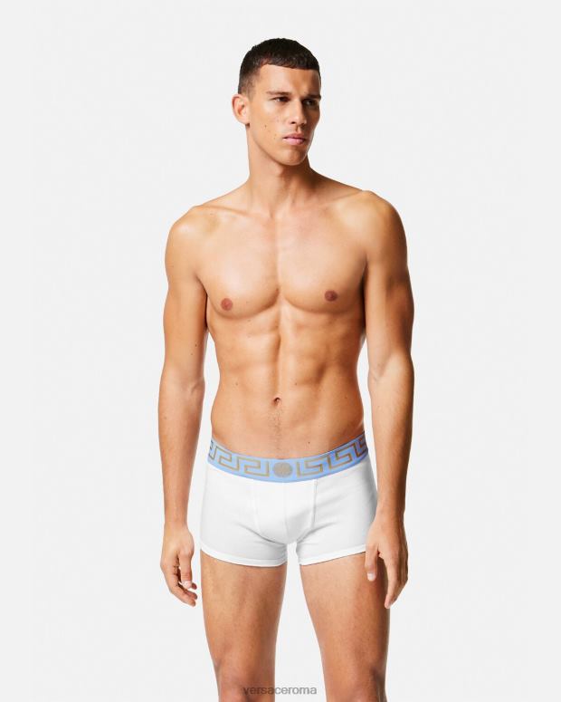 esso Versace uomini tronchi di confine greca bianco JT08Z1744 biancheria intima e costumi da bagno