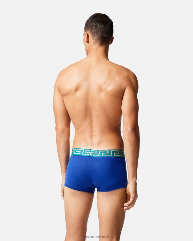 esso Versace uomini tronchi di confine greca blu JT08Z1745 biancheria intima e costumi da bagno