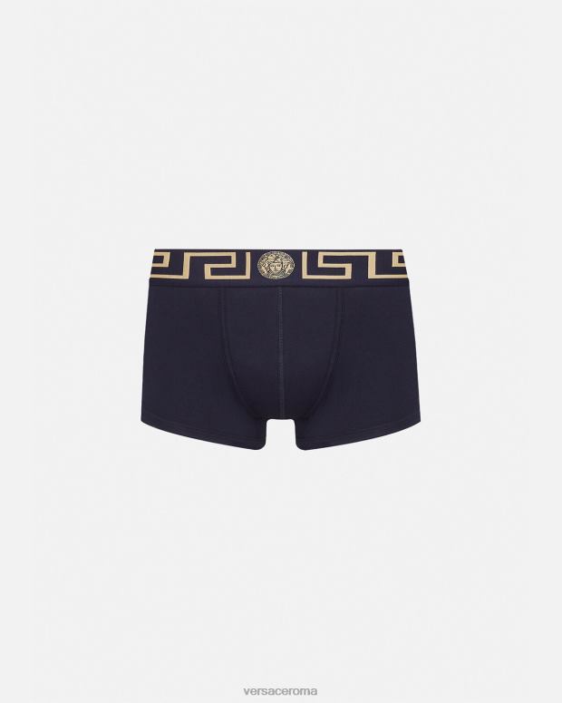 esso Versace uomini tronchi di confine greca blu JT08Z1756 biancheria intima e costumi da bagno