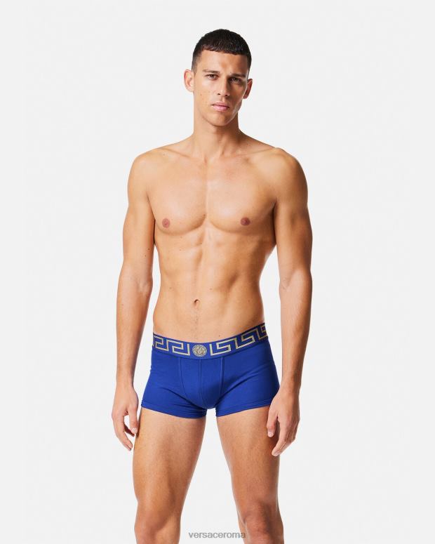 esso Versace uomini tronchi di confine greca blu JT08Z1757 biancheria intima e costumi da bagno