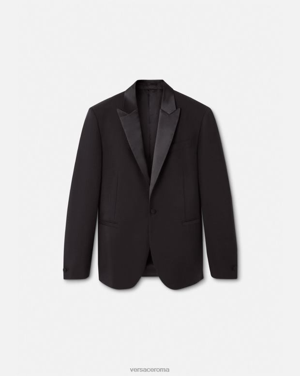 esso Versace uomini blazer formale in lana nero JT08Z1260 vestiario