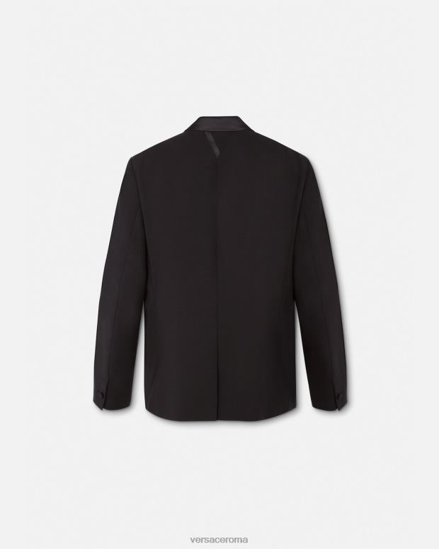 esso Versace uomini blazer formale in lana nero JT08Z1260 vestiario