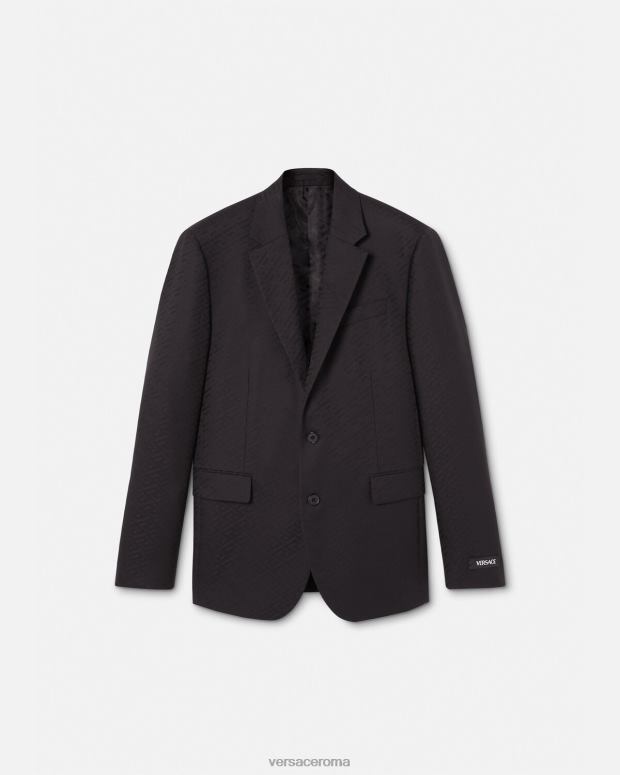 esso Versace uomini blazer sartoriale la greca nero JT08Z1264 vestiario