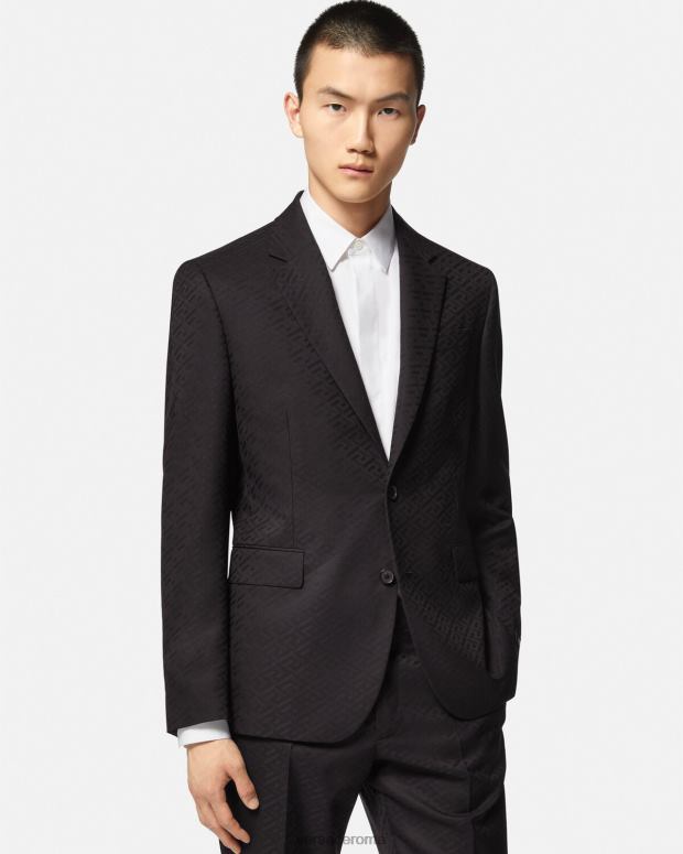 esso Versace uomini blazer sartoriale la greca nero JT08Z1264 vestiario