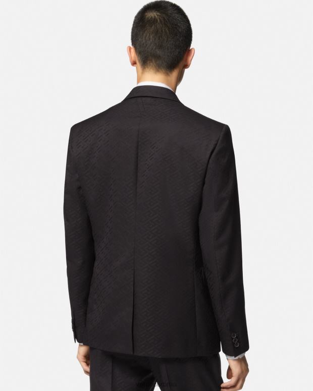 esso Versace uomini blazer sartoriale la greca nero JT08Z1264 vestiario