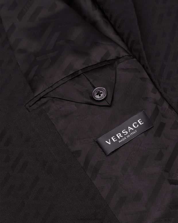 esso Versace uomini blazer sartoriale la greca nero JT08Z1264 vestiario