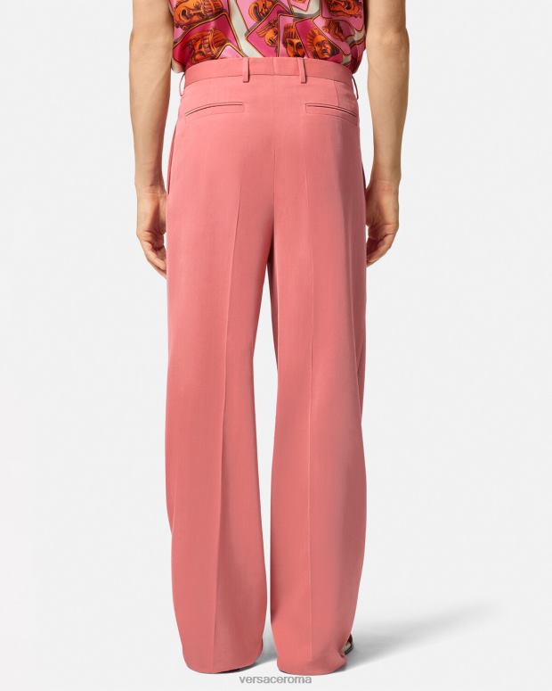 esso Versace uomini pantaloni formali a gamba larga rosa JT08Z1274 vestiario