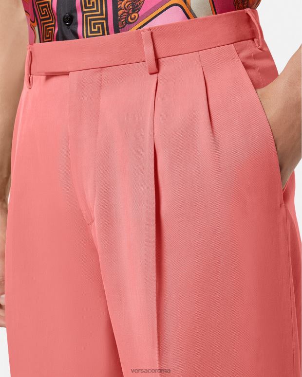 esso Versace uomini pantaloni formali a gamba larga rosa JT08Z1274 vestiario