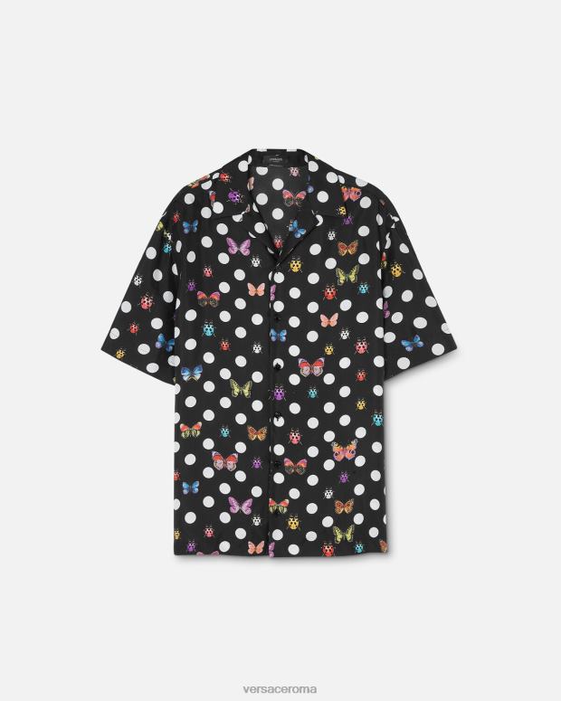 esso Versace uomini camicia di seta con farfalle un colore JT08Z1282 vestiario