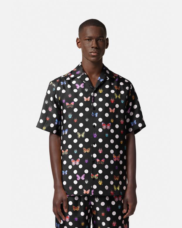 esso Versace uomini camicia di seta con farfalle un colore JT08Z1282 vestiario