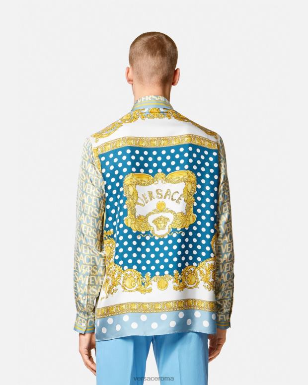 esso Versace uomini camicia di seta integrale stampa JT08Z1284 vestiario