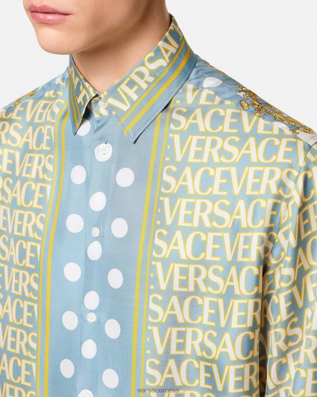 esso Versace uomini camicia di seta integrale stampa JT08Z1284 vestiario