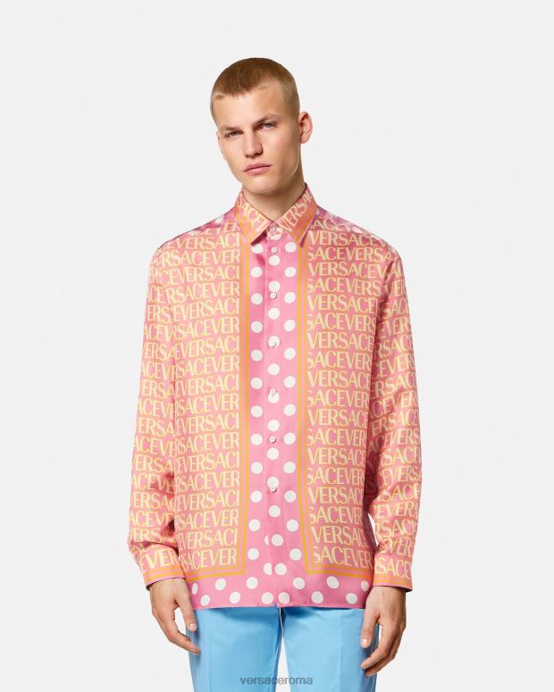 esso Versace uomini camicia di seta integrale stampa JT08Z1286 vestiario