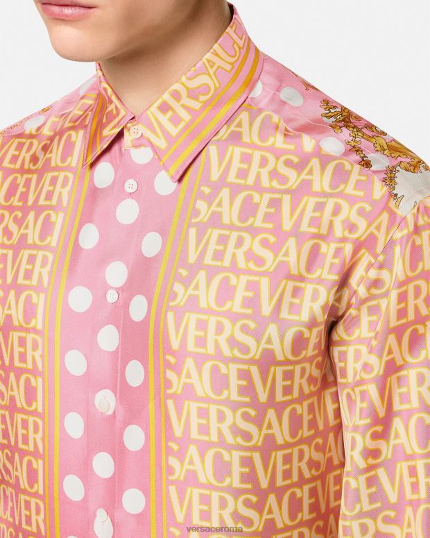 esso Versace uomini camicia di seta integrale stampa JT08Z1286 vestiario