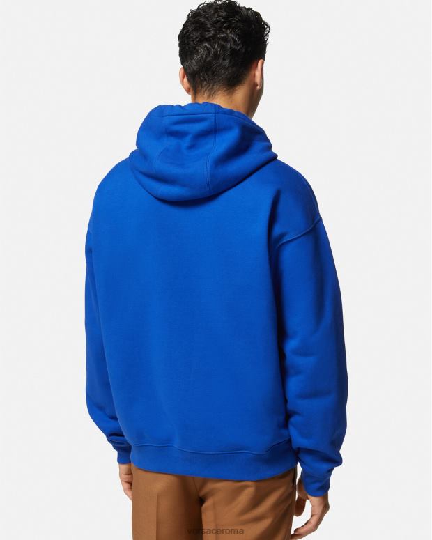 esso Versace uomini Felpa con cappuccio Medusa blu JT08Z1419 vestiario