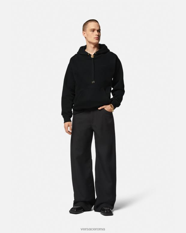 esso Versace uomini Felpa con cappuccio Medusa nero JT08Z1414 vestiario