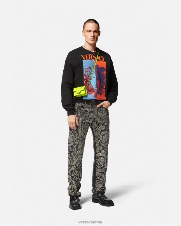 esso Versace uomini Felpa con grafica Medusa nero JT08Z1428 vestiario