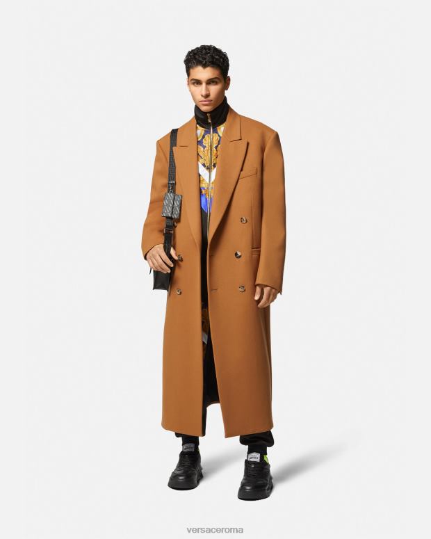 esso Versace uomini Felpa con zip barocco 660 blu e oro JT08Z1417 vestiario