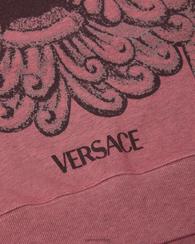 esso Versace uomini felpa con cappuccio la maschera rosa JT08Z1416 vestiario