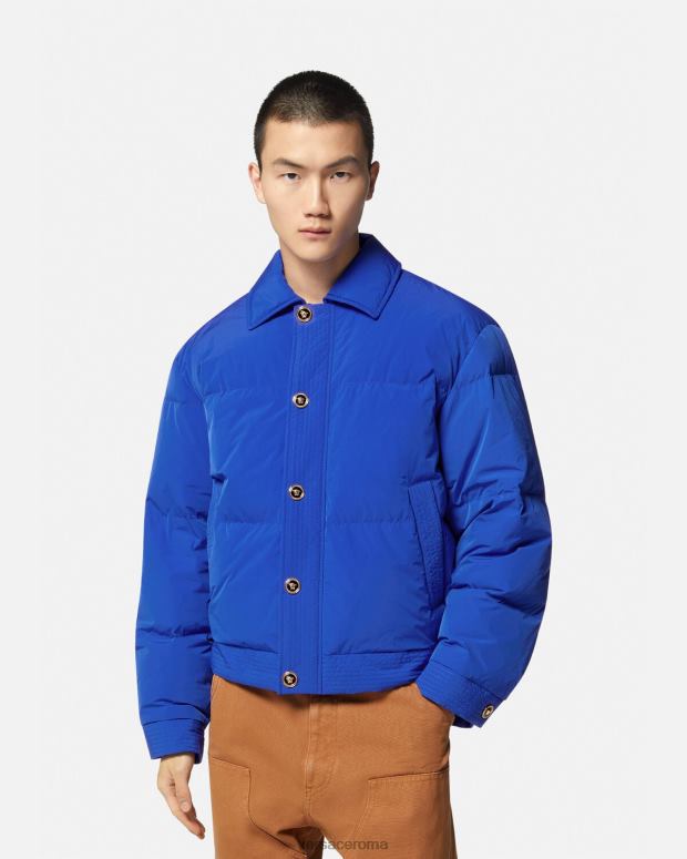 esso Versace uomini Piumino in blouson con medusa blu JT08Z1253 vestiario