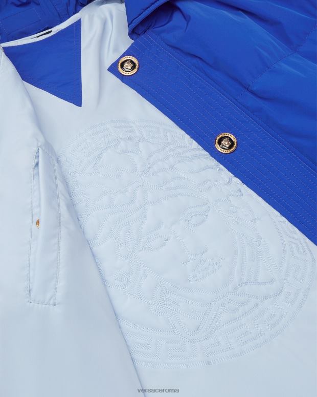esso Versace uomini Piumino in blouson con medusa blu JT08Z1253 vestiario