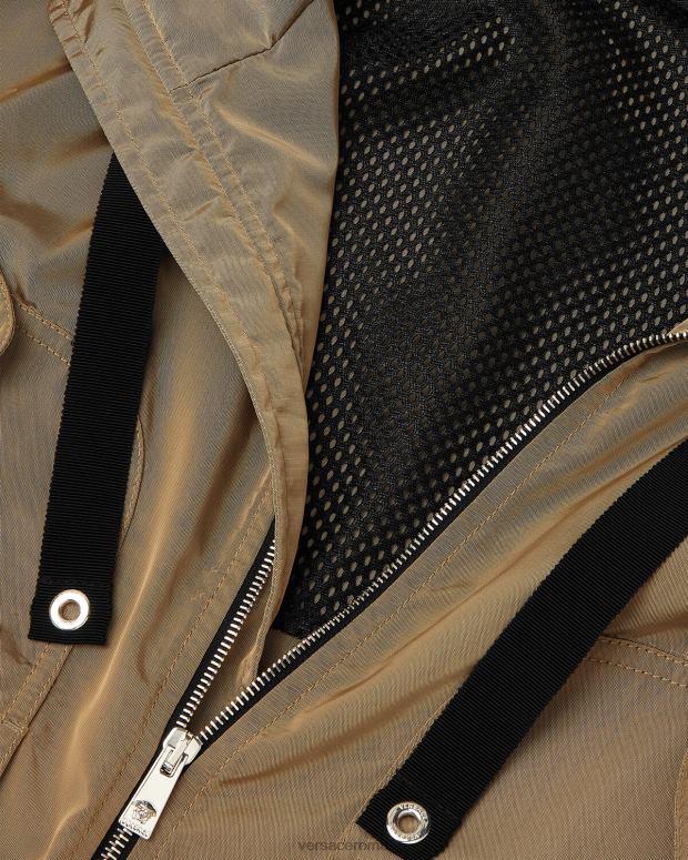 esso Versace uomini giacca a vento con logo beige JT08Z1231 vestiario